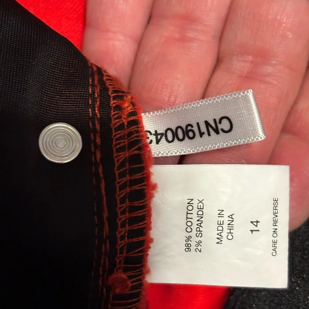 NYC Women’s RED Super Skinny High‎ Rise Capri Jeans 14